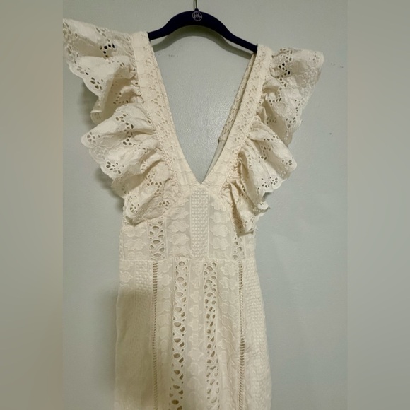 Free People Mikayla Jumpsuit In ivory Size Small One Piece Embroidered - Picture 7 of 7